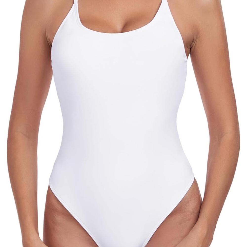 RELLECIGA Classic White One-Piece Swimsuit